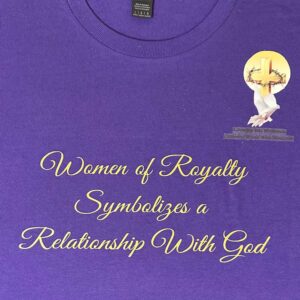 Purple & Pearls Dark Purple Round Neck T-Shirt