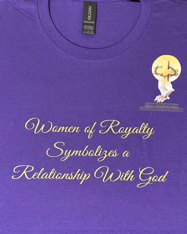 Purple & Pearls Dark Purple Round Neck T-Shirt