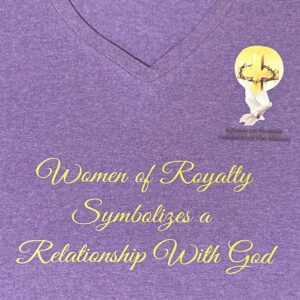 Purple & Pearls Light Purple V-Neck T-Shirt